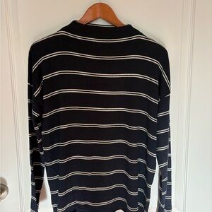 Lucky Brand Navy and White Striped Top